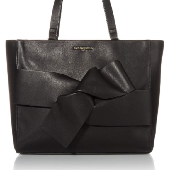 Karl Lagerfeld Handbags - Karl Lagerfeld Sandra black leather tote BNWT